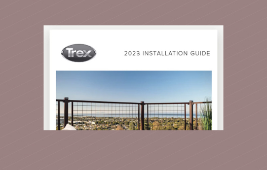 2023 installation guide brochures cover page, white line with light brown background