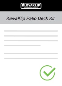 KlevaKlip Patio Deck Kit Installation